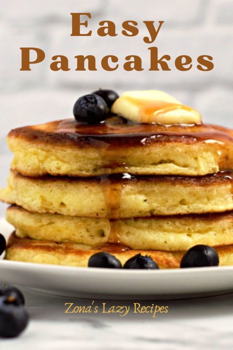 a stack of lazy pancakes on a plate.