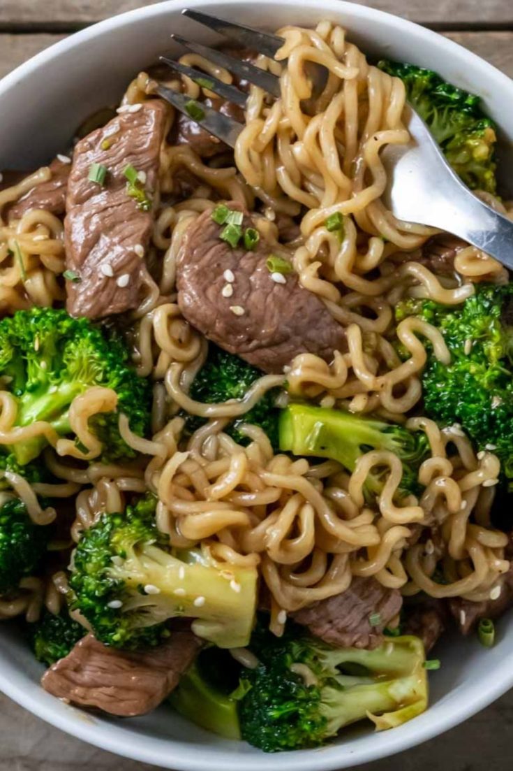 Beef and Broccoli with Ramen Noodles (30 min) - Zona's Lazy Recipes