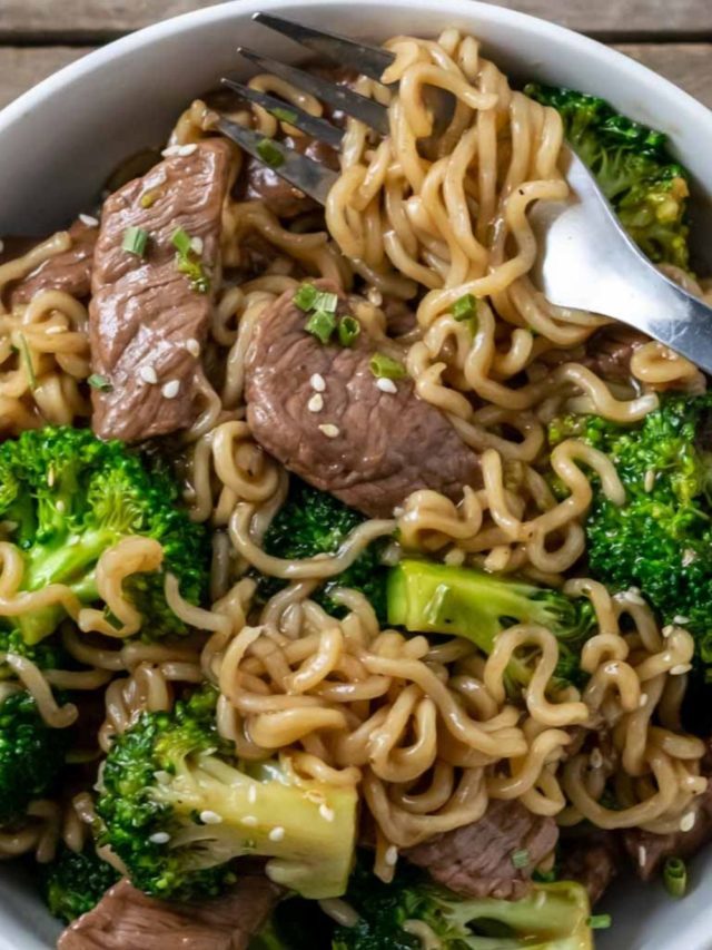 Beef and Broccoli Ramen Noodles