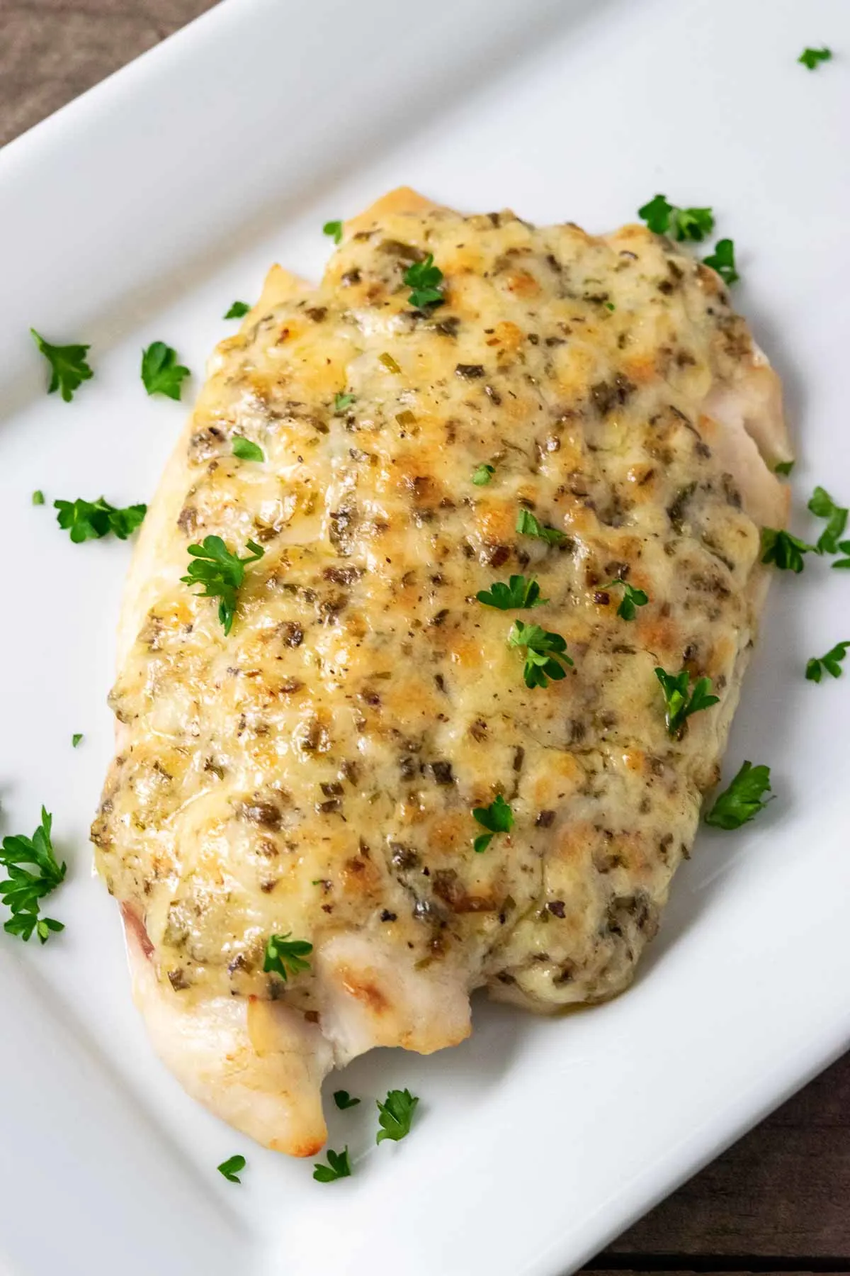 Sheet Pan Tilapia on a platter.