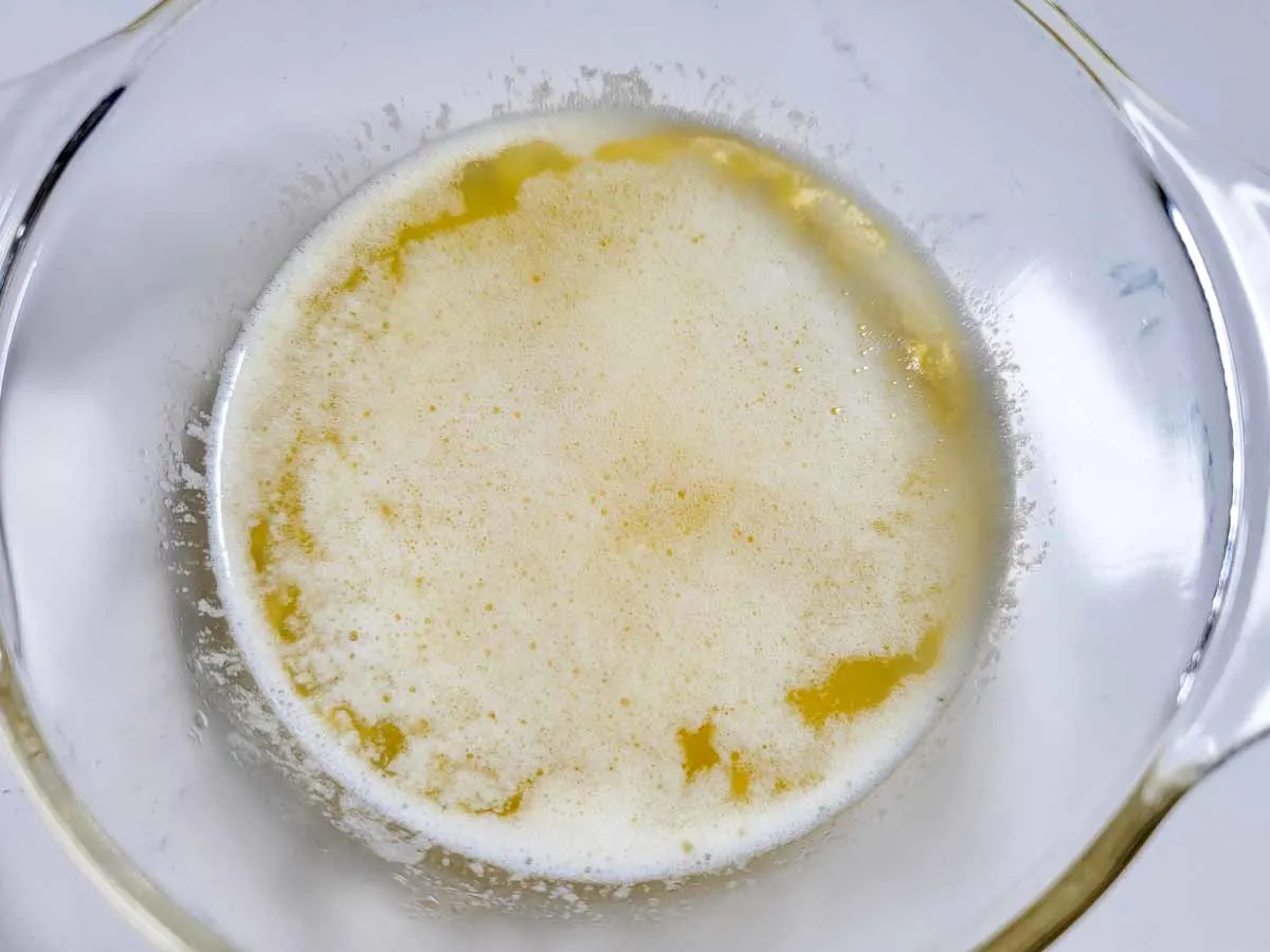 melted butter in a small bowl.