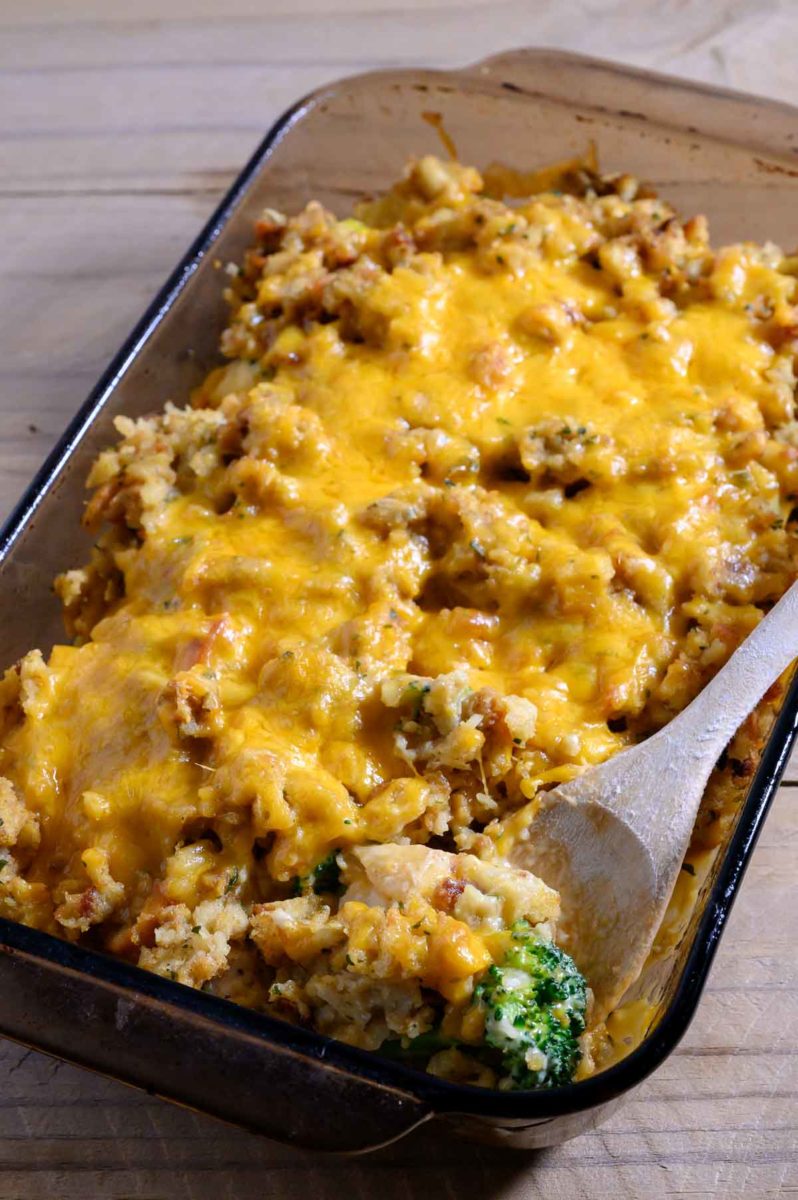 Chicken Broccoli Stuffing Casserole 5 Ingredients Zona s Lazy Recipes