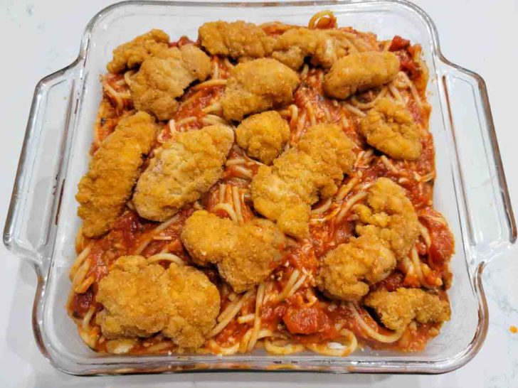 Chicken Nugget Spaghetti (5 Ingredients) - Zona&amp;#39;s Lazy Recipes