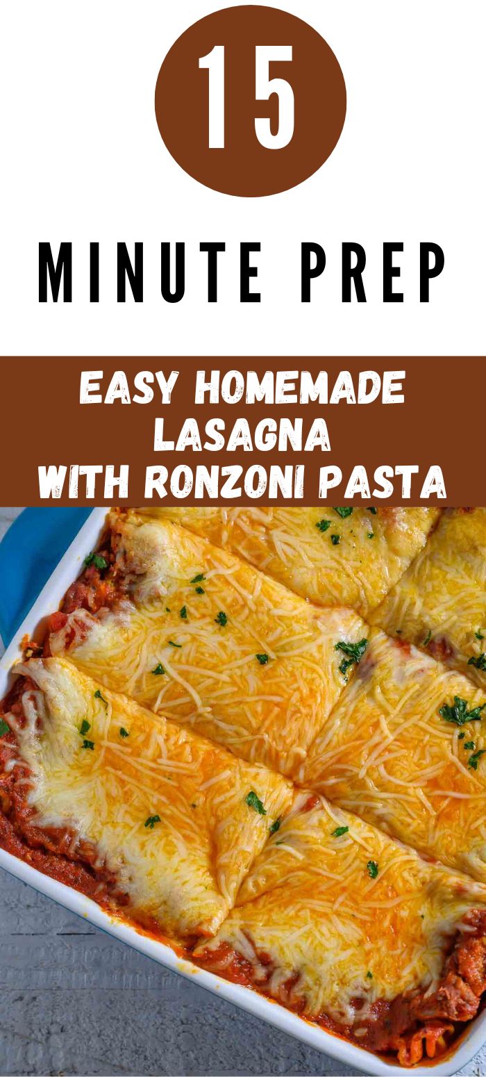 Easy Homemade Lasagna (15 min prep) - Zona's Lazy Recipes