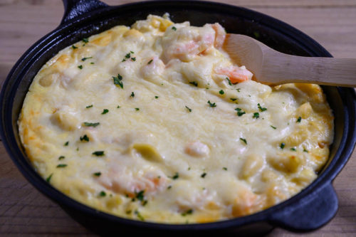 Easy Garlicky Shrimp Alfredo Bake Zonas Lazy Recipes