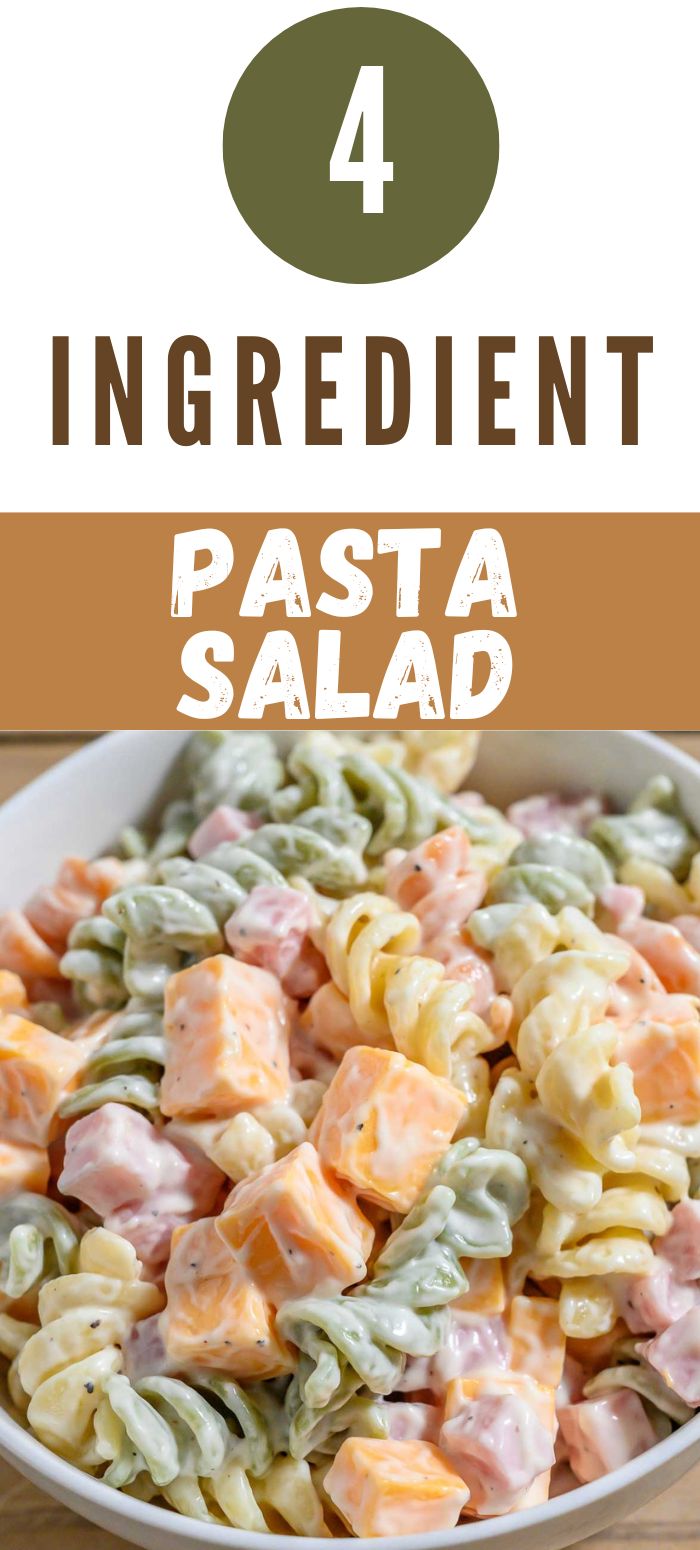 4 Ingredient Pasta Salad (15 Min) - Zona's Lazy Recipes