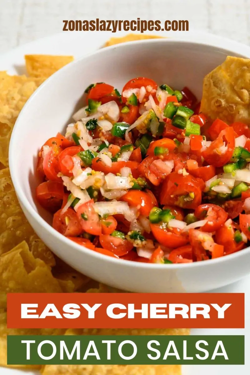 Easy Cherry Tomato Salsa in a bowl.