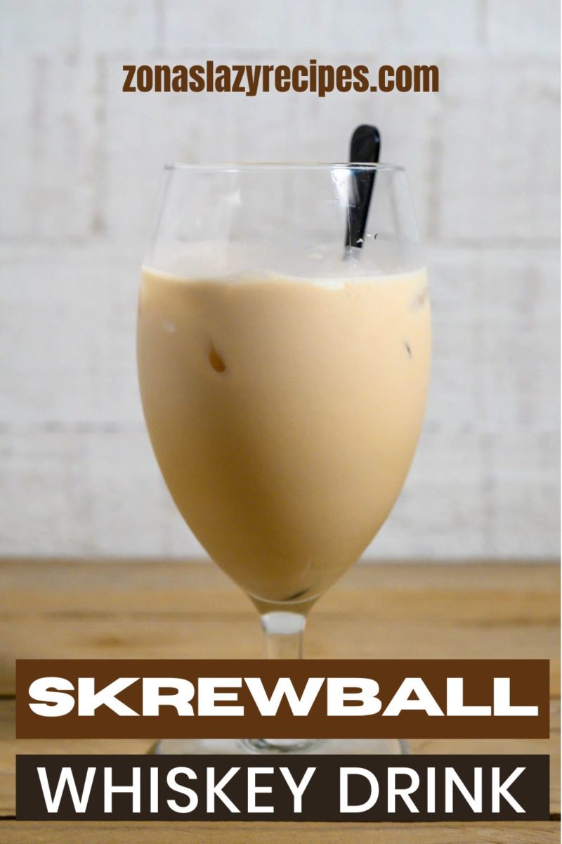 Skrewball Whiskey Drink in a tall glass.