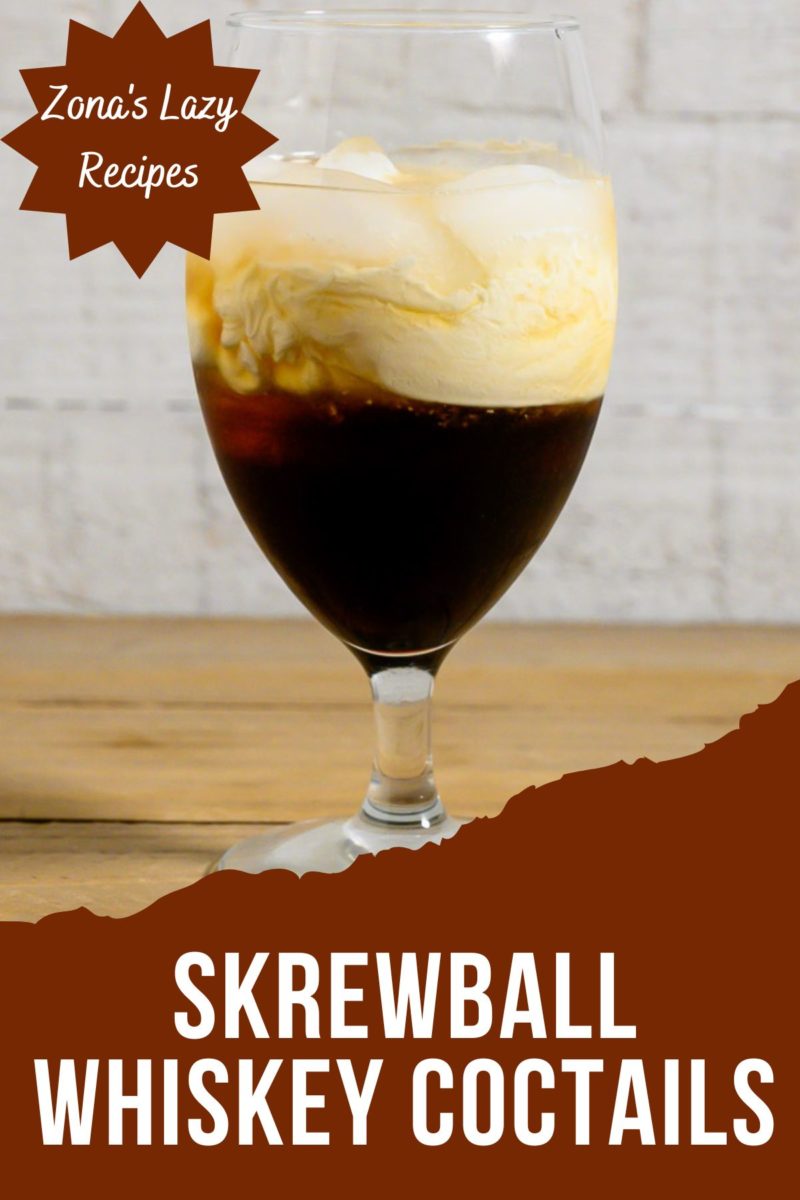 Skrewball Whiskey Cocktail in a tall glass.