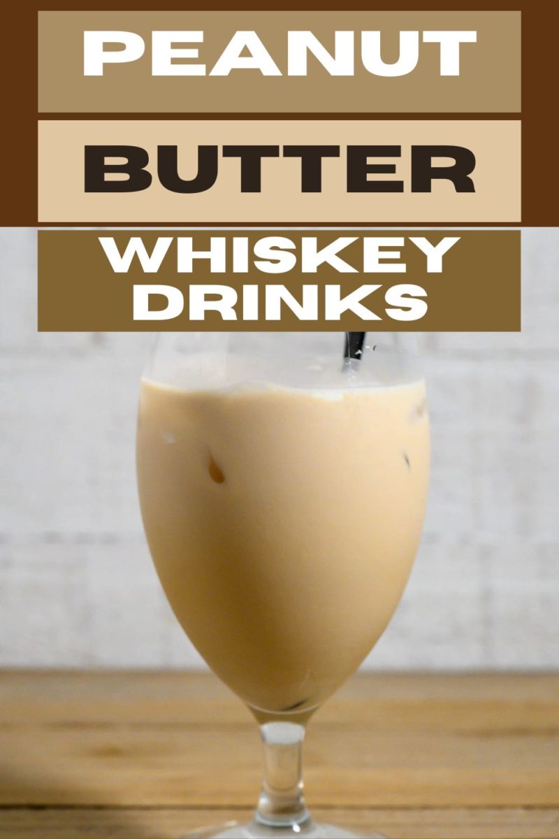 Peanut Butter Whiskey Drink in a tall glass.