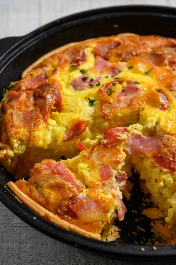 Cast Iron Quiche Recipe (6 Ingredients 6 Steps) Zona's Lazy Recipes