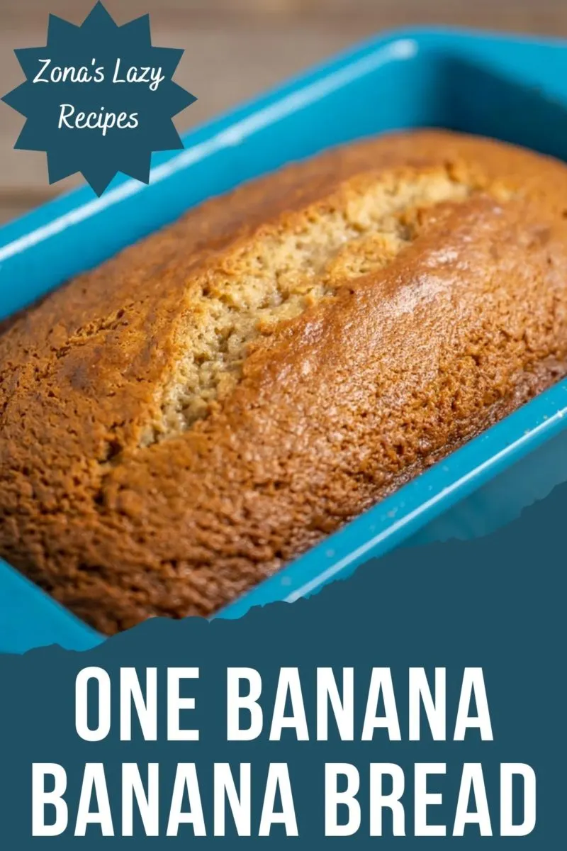 One Banana Banana Bread in a loaf pan.