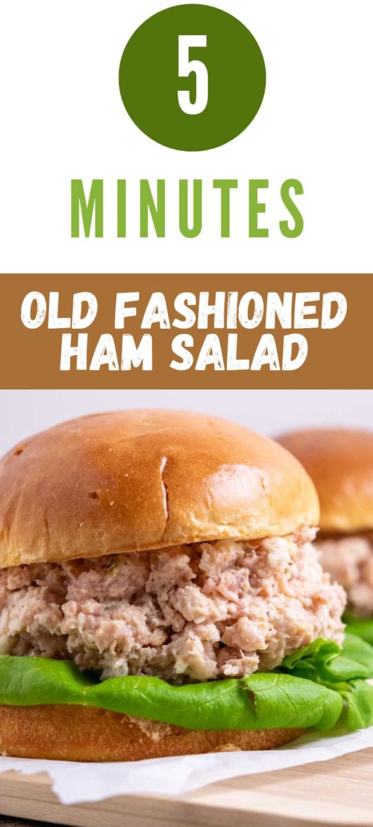 Old Fashioned Ham Salad on a bun.