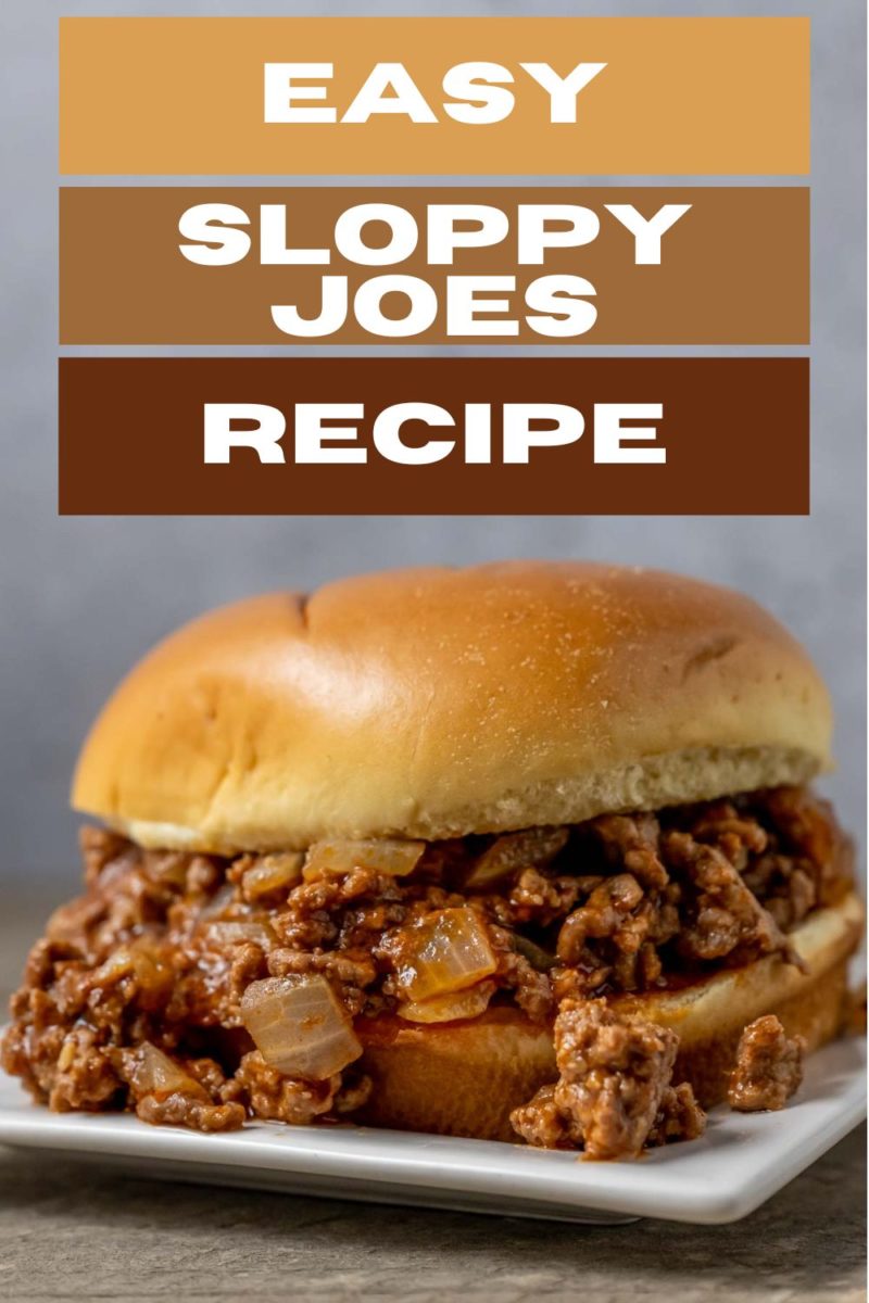 Easy Sloppy Joes sandwich on a plate.