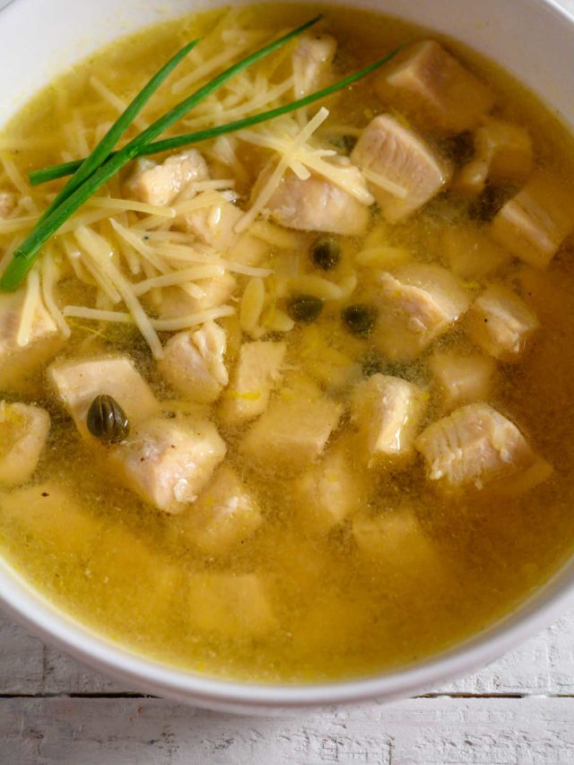 30 Minute Chicken Piccata Soup