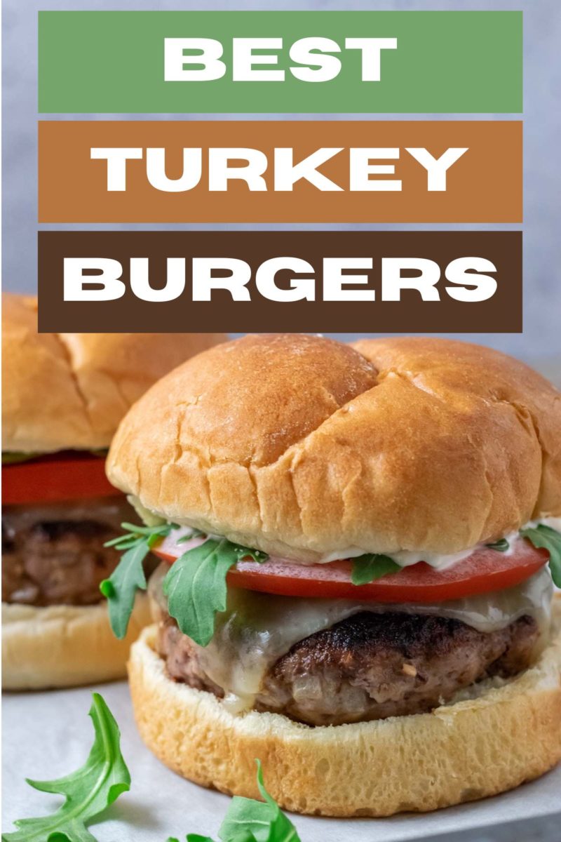 Best Turkey Burgers on a plate.
