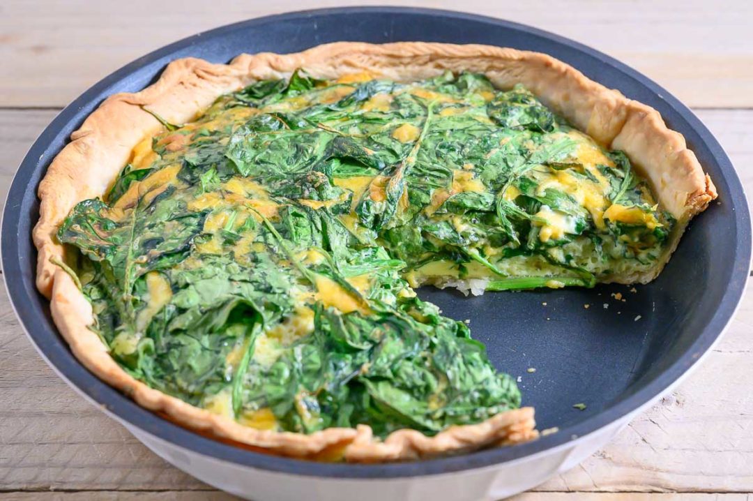5 Ingredient Quiche with Spinach (Just 5 steps) Zona's Lazy Recipes