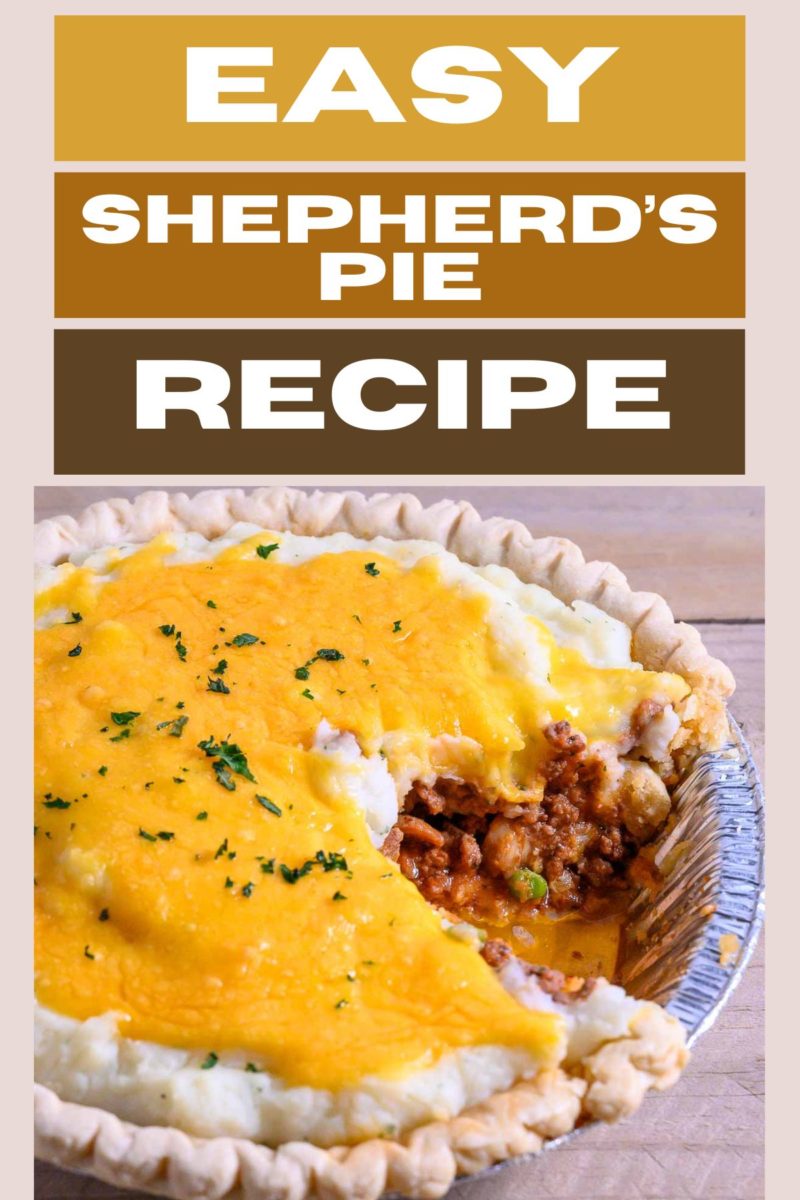 Easy Shepherd's Pie in a pie pan.