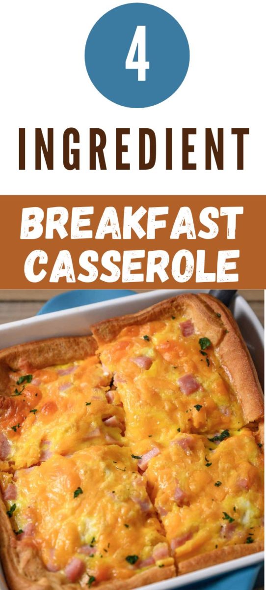 4 Ingredient Breakfast Casserole in a pan.