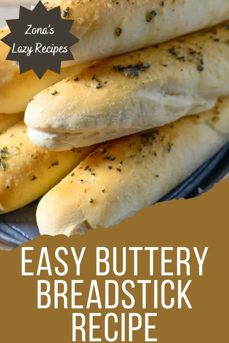Easy Buttery Breadsticks in a dish.
