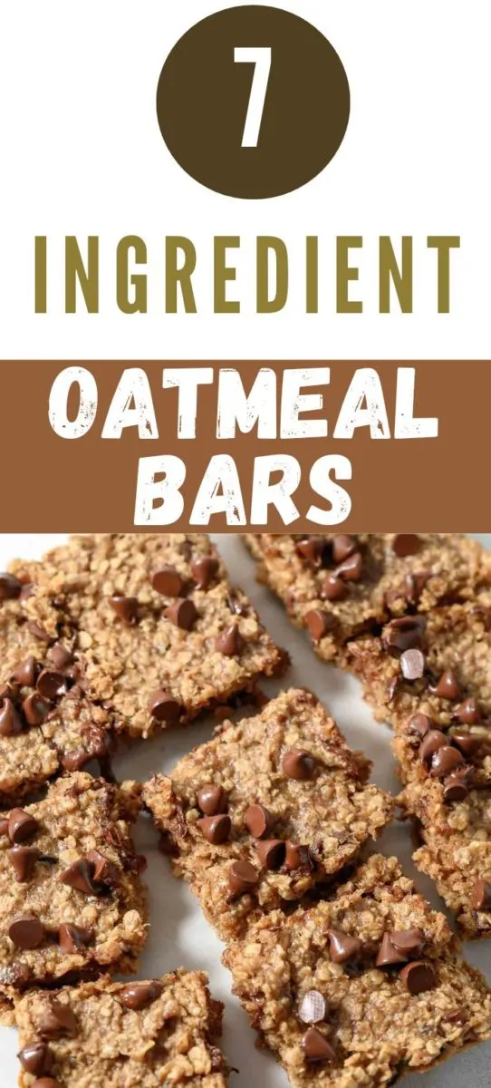 7 Ingredient Oatmeal Bars on parchment paper.