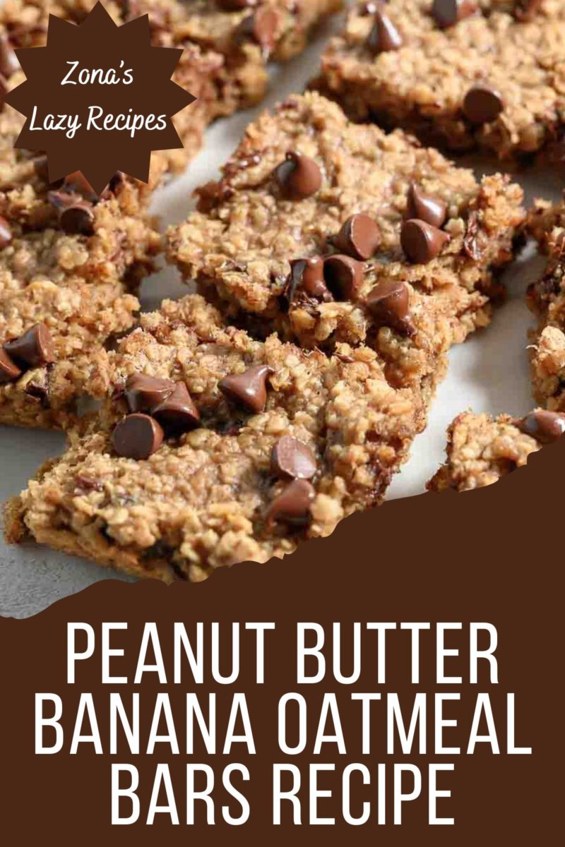 Peanut Butter Banana Oatmeal Bars on parchment paper.