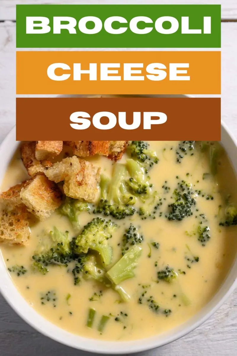 Broccoli Cheese Soup in a bowl.