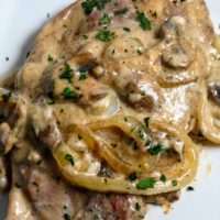 Creamy Mushroom Pork Steaks