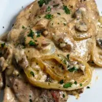 Creamy Mushroom Pork Steaks