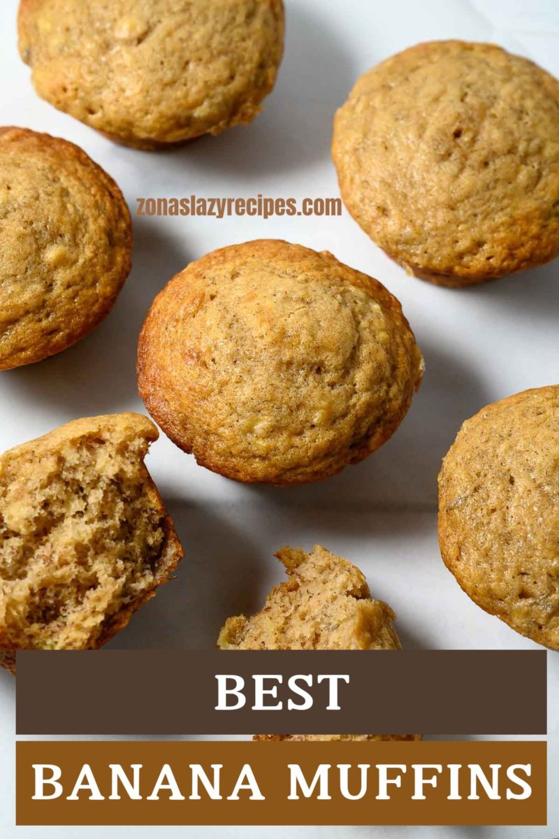 Best Banana Muffins on parchment paper.