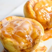 3 Ingredient Cinnamon Roll Caramel Apple Pies