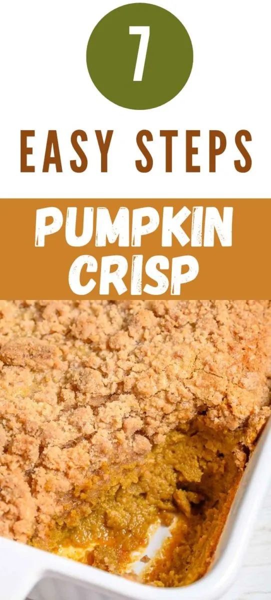 Pumpkin Crisp in a baking dish.