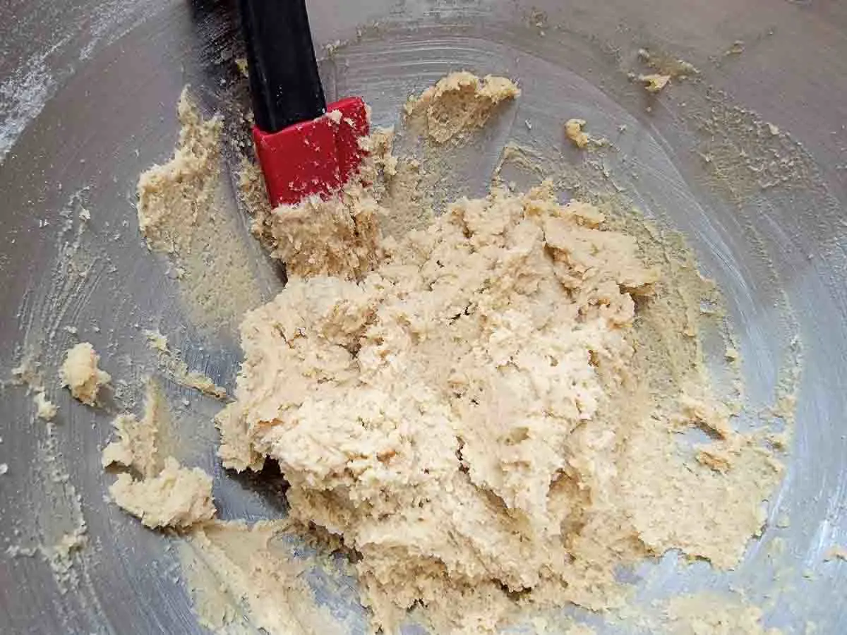 cinnamon cookie dough mixed in a bowl.