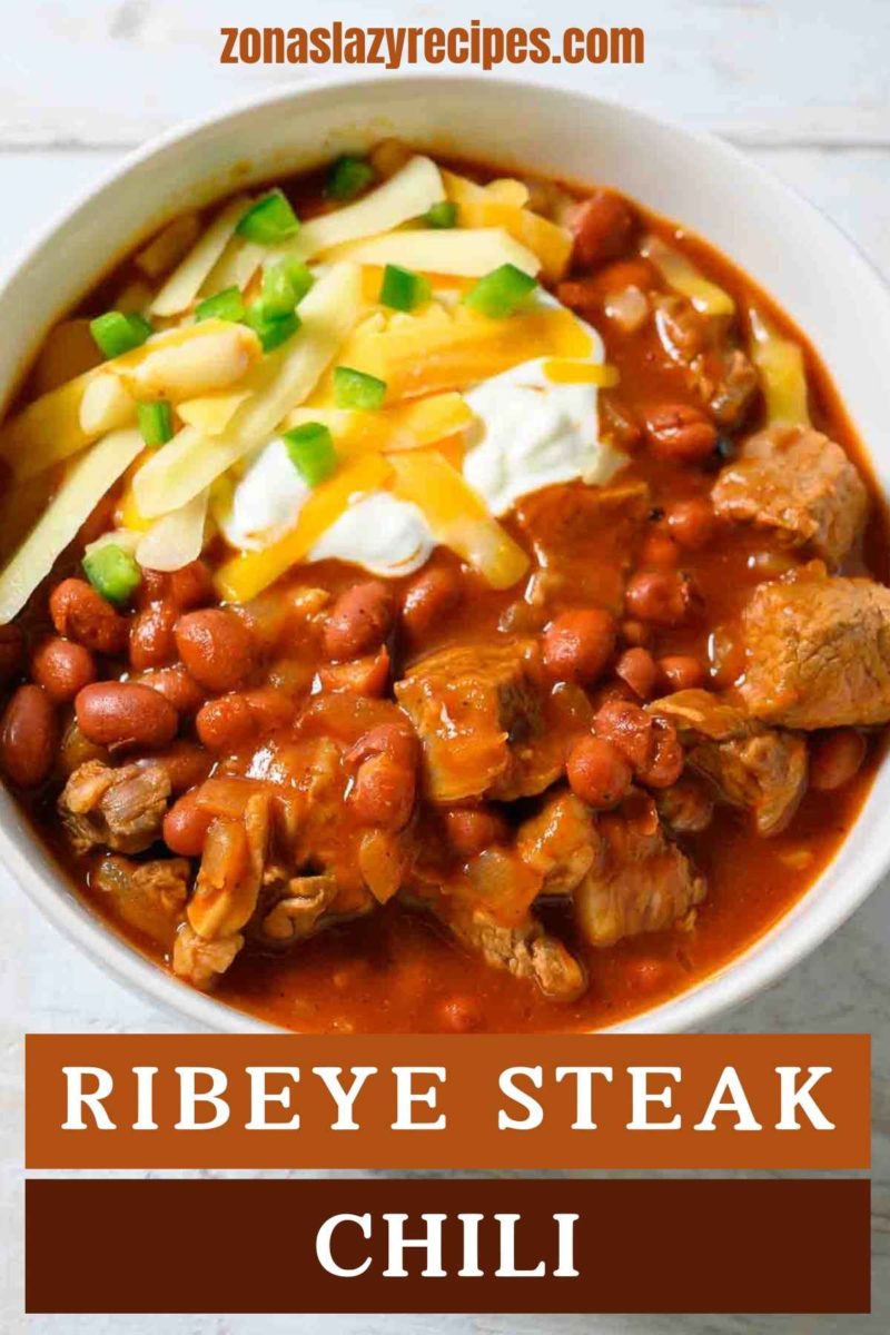 Ribeye Steak Chili in a bowl.