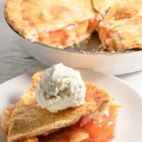 a slice of 7 Ingredient Cinnamon Apple Pie on a plate.