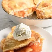 a slice of 7 Ingredient Cinnamon Apple Pie on a plate.