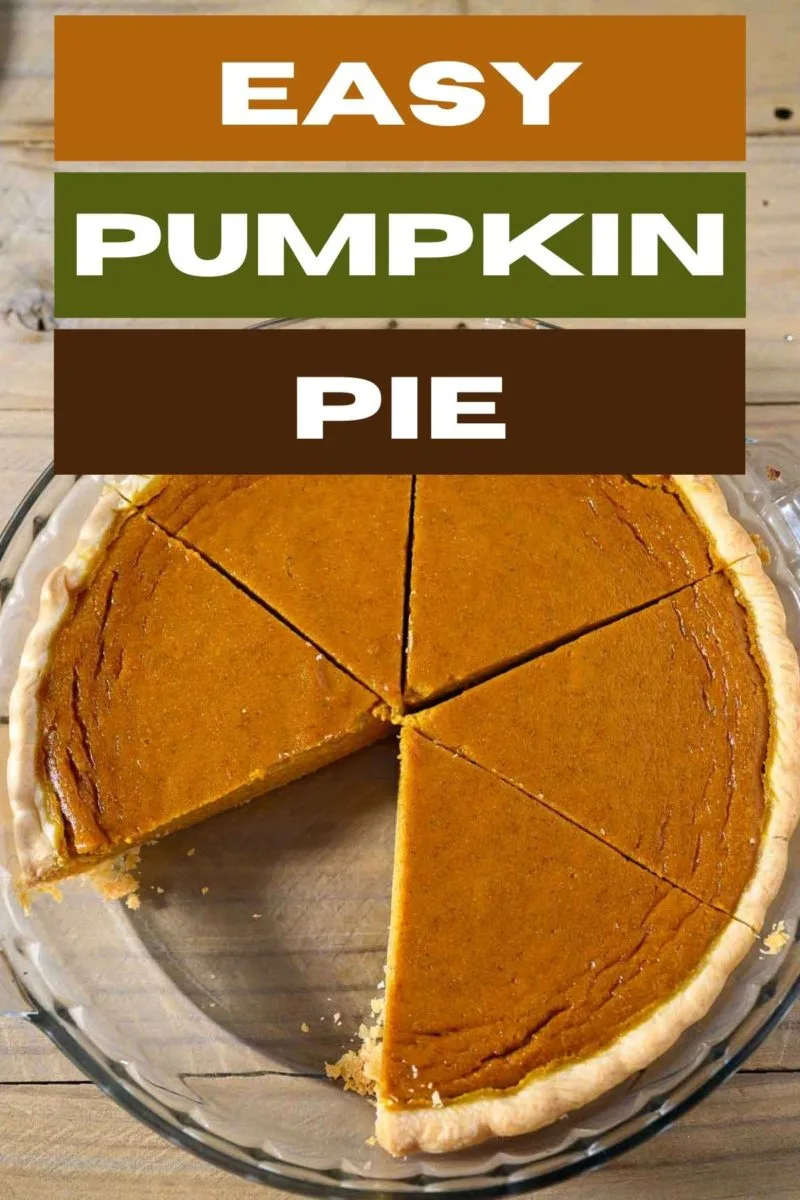 Pumpkin Pie without Evaporated Milk in a glass pie dish.